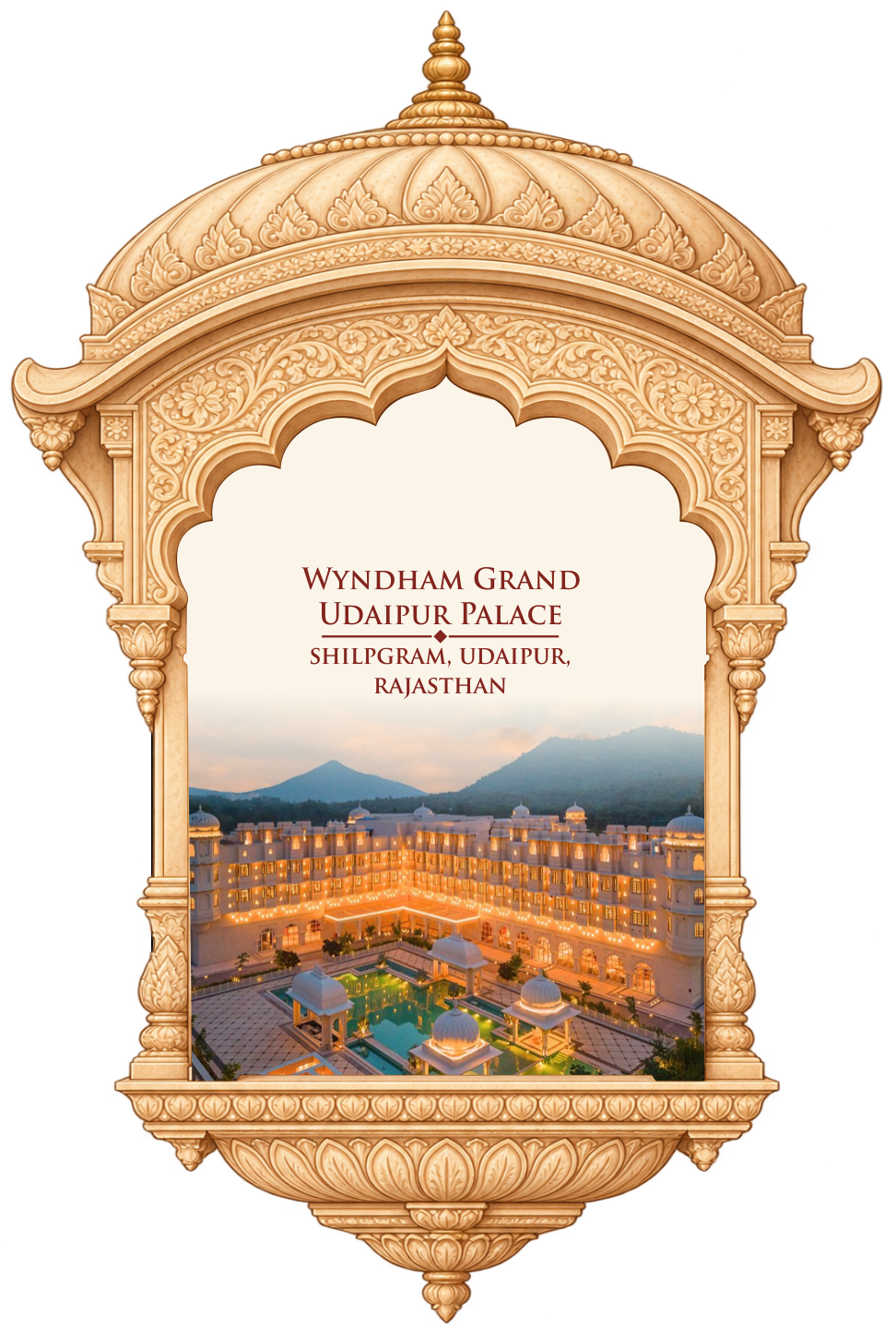 Wyndham Grand Udaipur Palace, Shilpgram, Udaipur, Rajasthan.